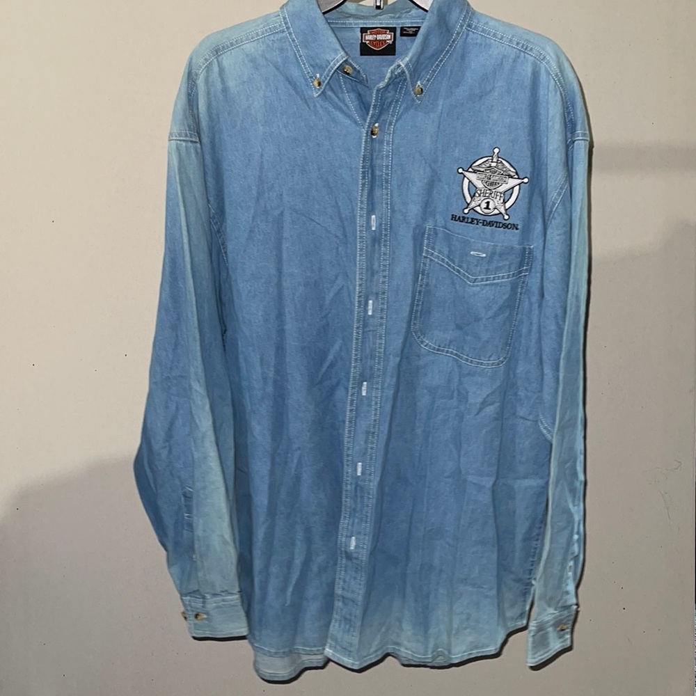 Harley Davidson Button Down - image 1